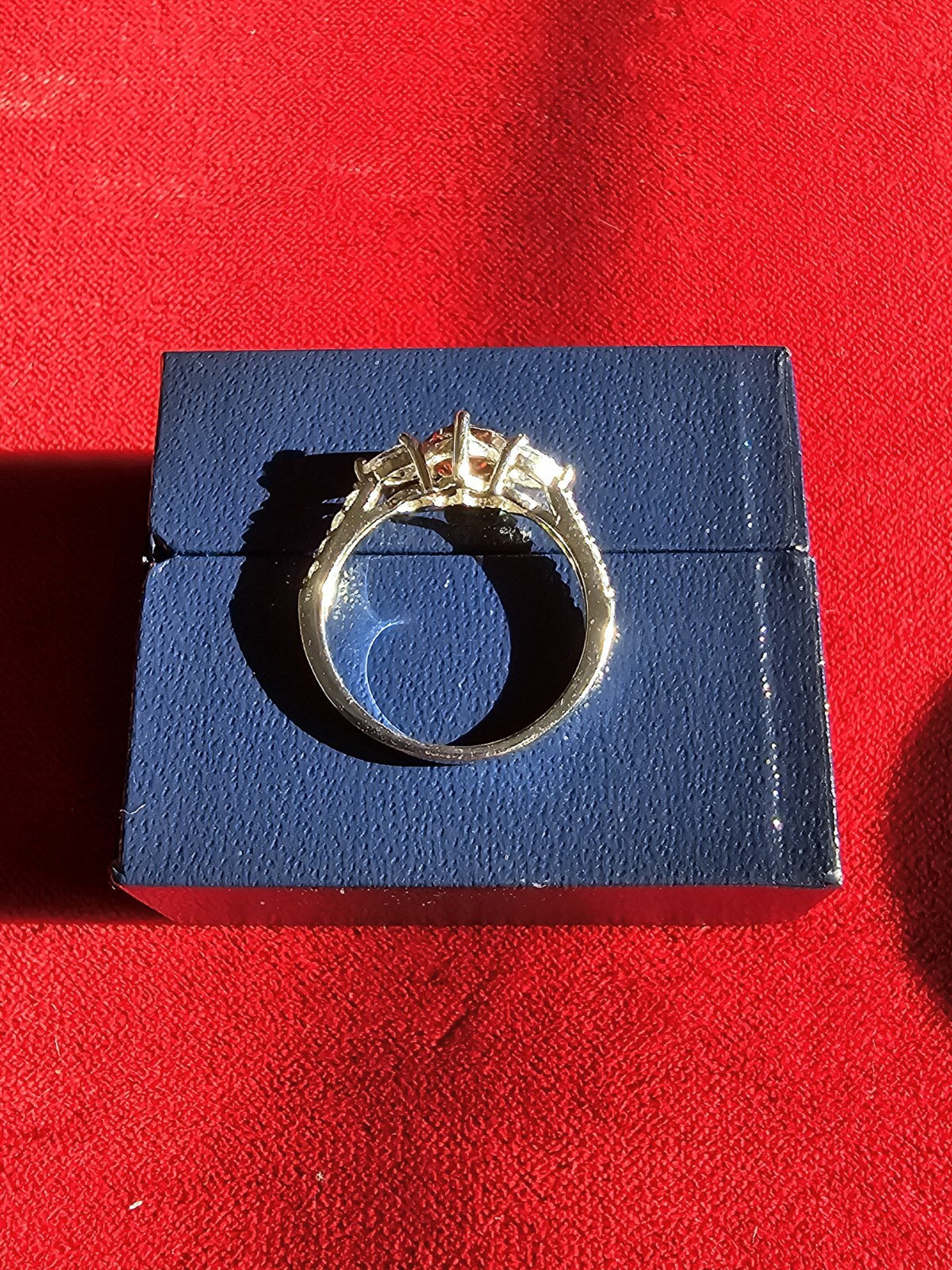 Beautiful Sterling Silver & Garnet CZ Heart Ring - Size N
