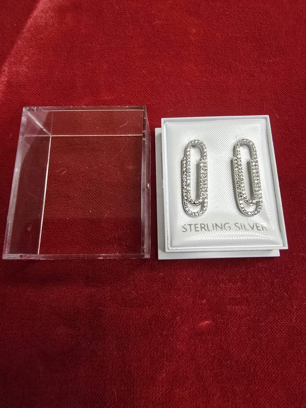 Cute Sterling Silver Paperclip Earrings