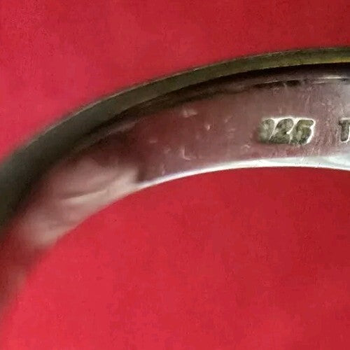 Sterling Silver & Iolite Half Eternity Style Dress Ring - Size N½