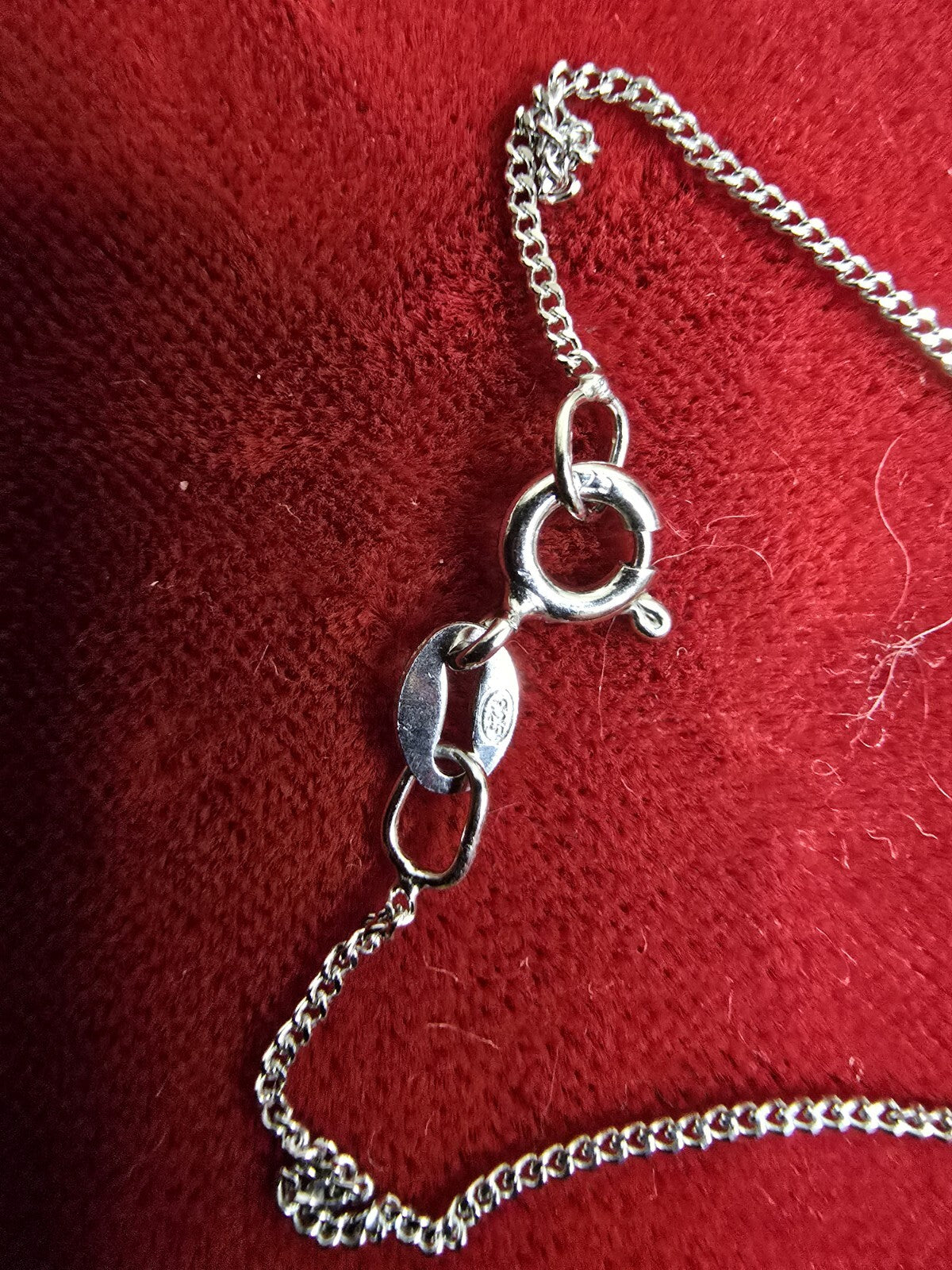 Fabulous Sterling Silver & Zircon Heart Necklace - 18 Inches