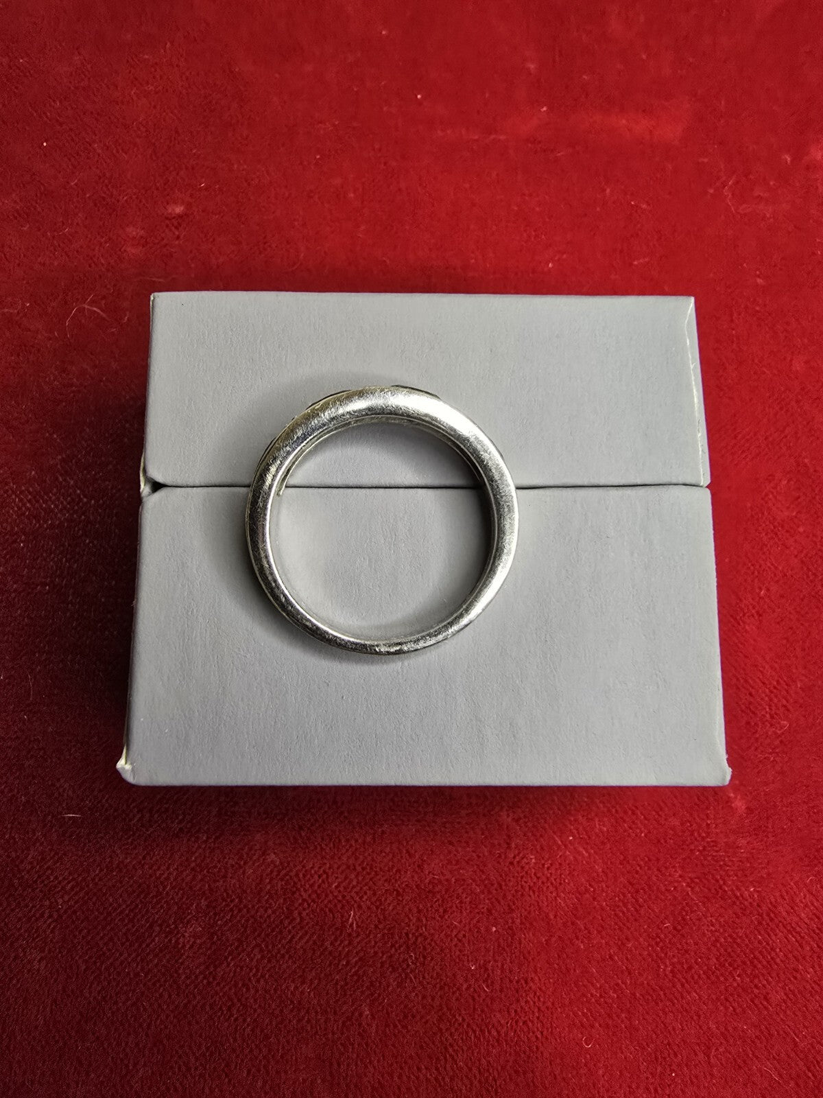 Sterling Silver & Iolite Half Eternity Style Dress Ring - Size N½