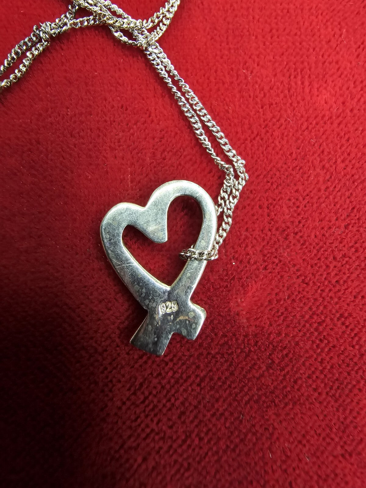 Italian 925 Silver Chain With 925 Silver Heart Pendant - 16 Inches