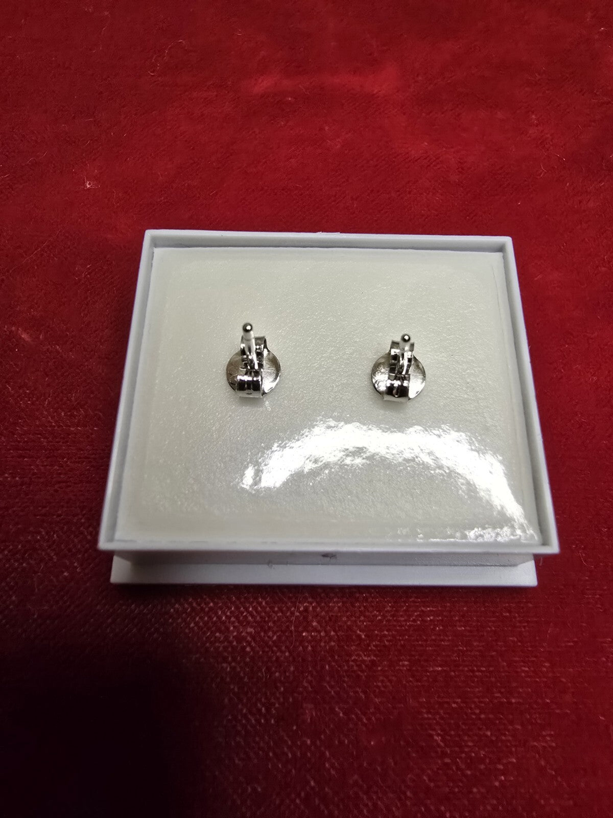 Beautiful Sterling Silver & Blue Opal Stud Earrings
