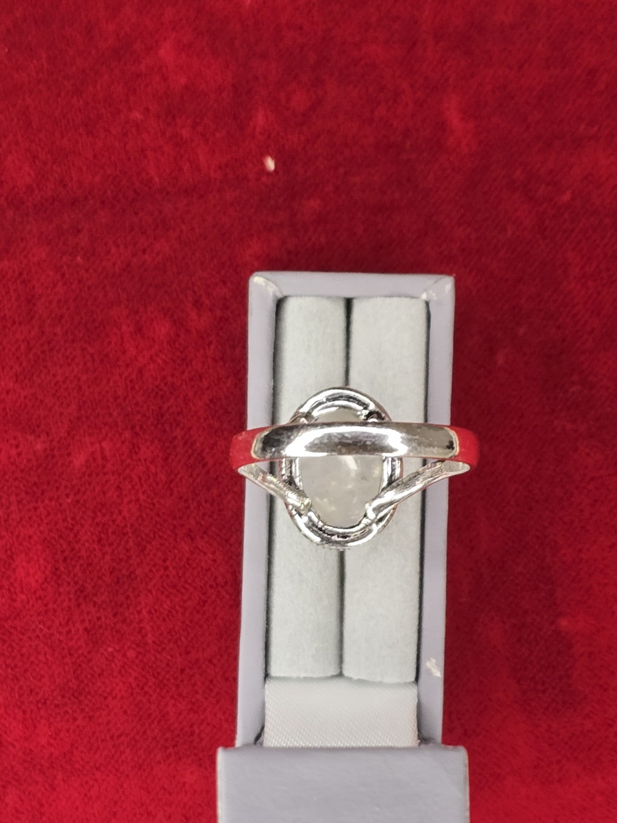 Gorgeous Rainbow Moonstone & Sterling Silver Dress Ring - Various Sizes