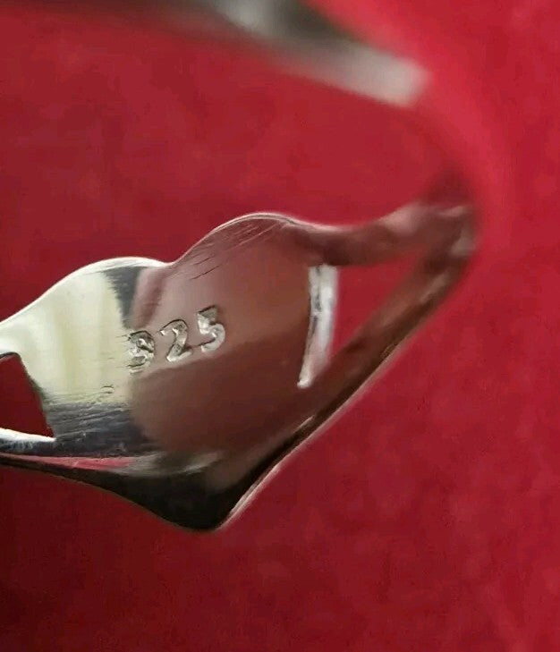 Sterling Silver Heart Signet Ring - Various Sizes