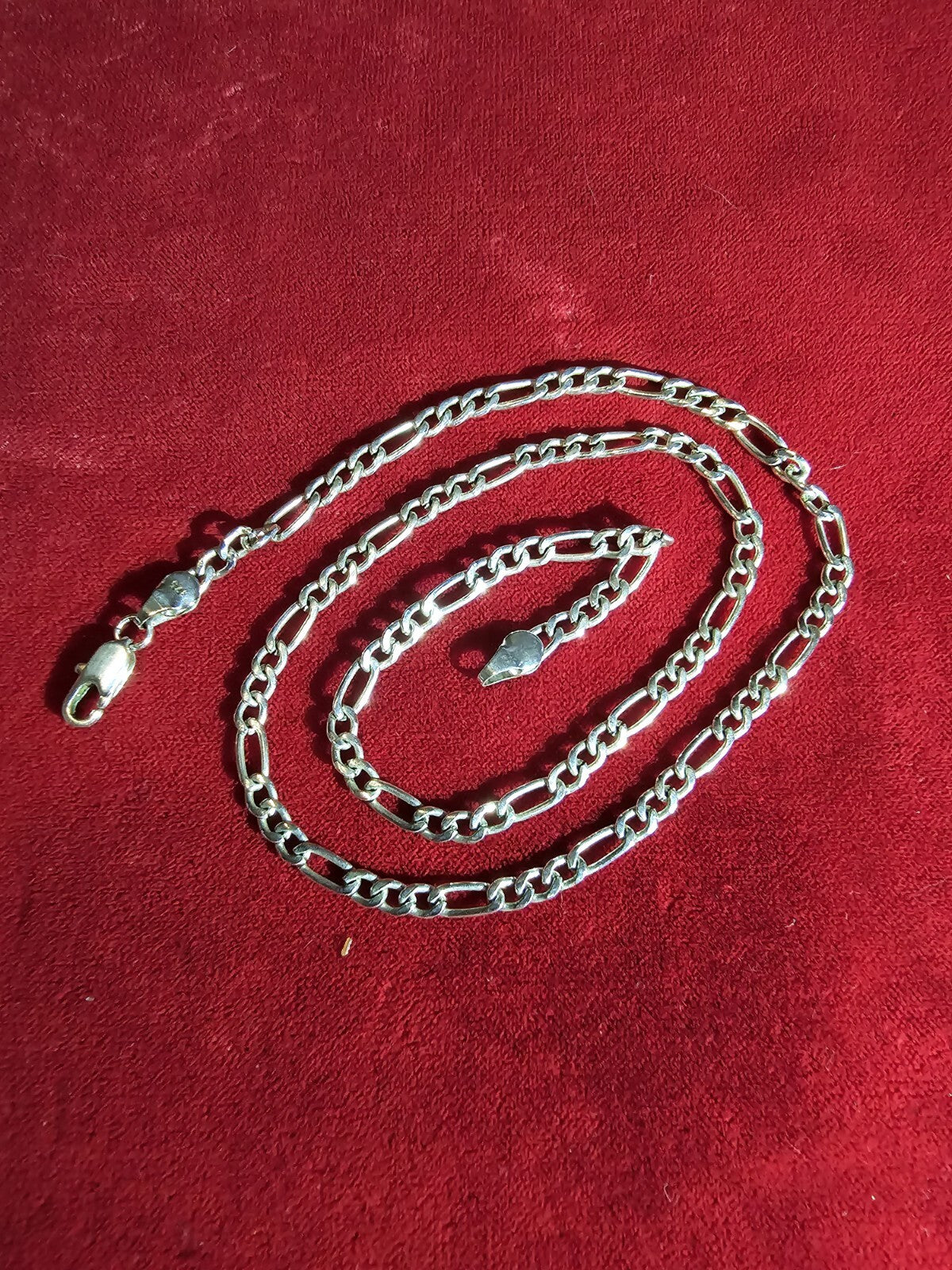 Sterling Silver Twisted Link Necklace - 18 Inches