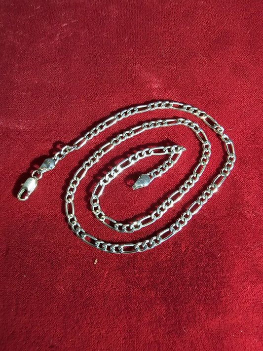 Sterling Silver Twisted Link Necklace - 18 Inches