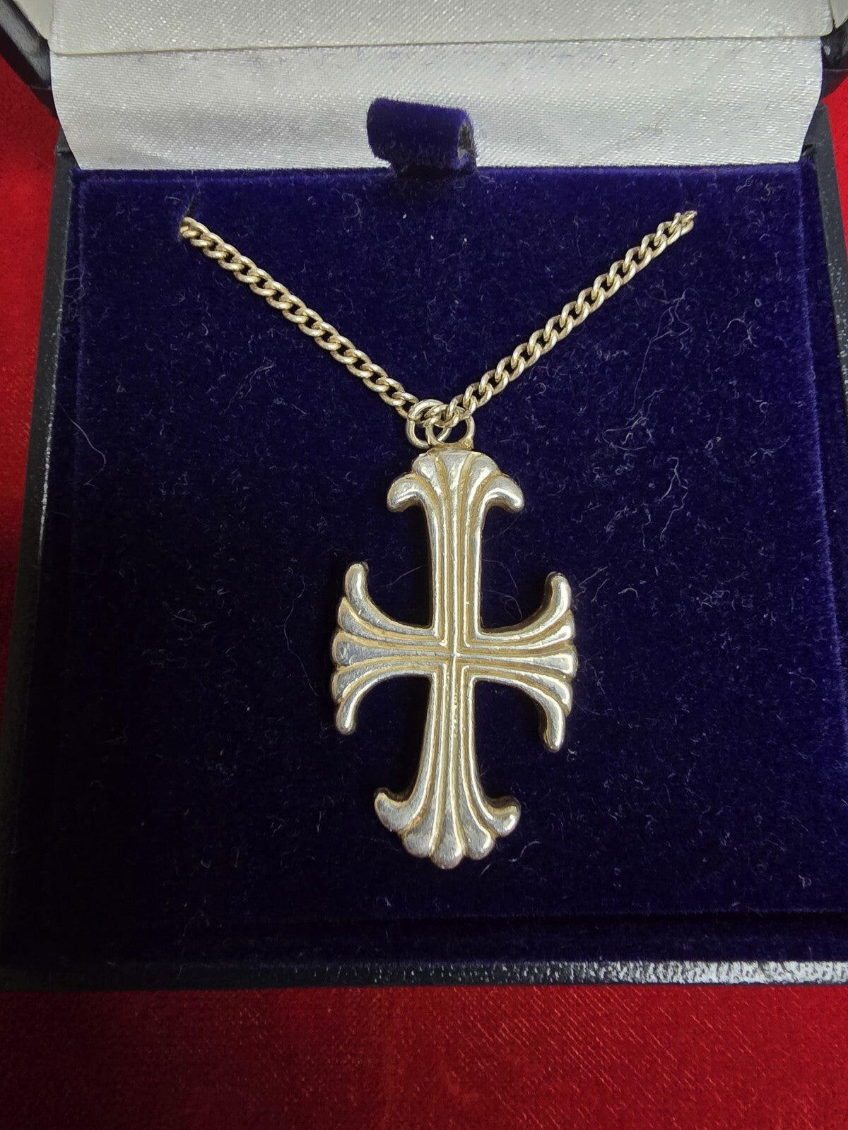 Sterling Silver Fleur-de-lis Pendant & 24inch Sterling Chain