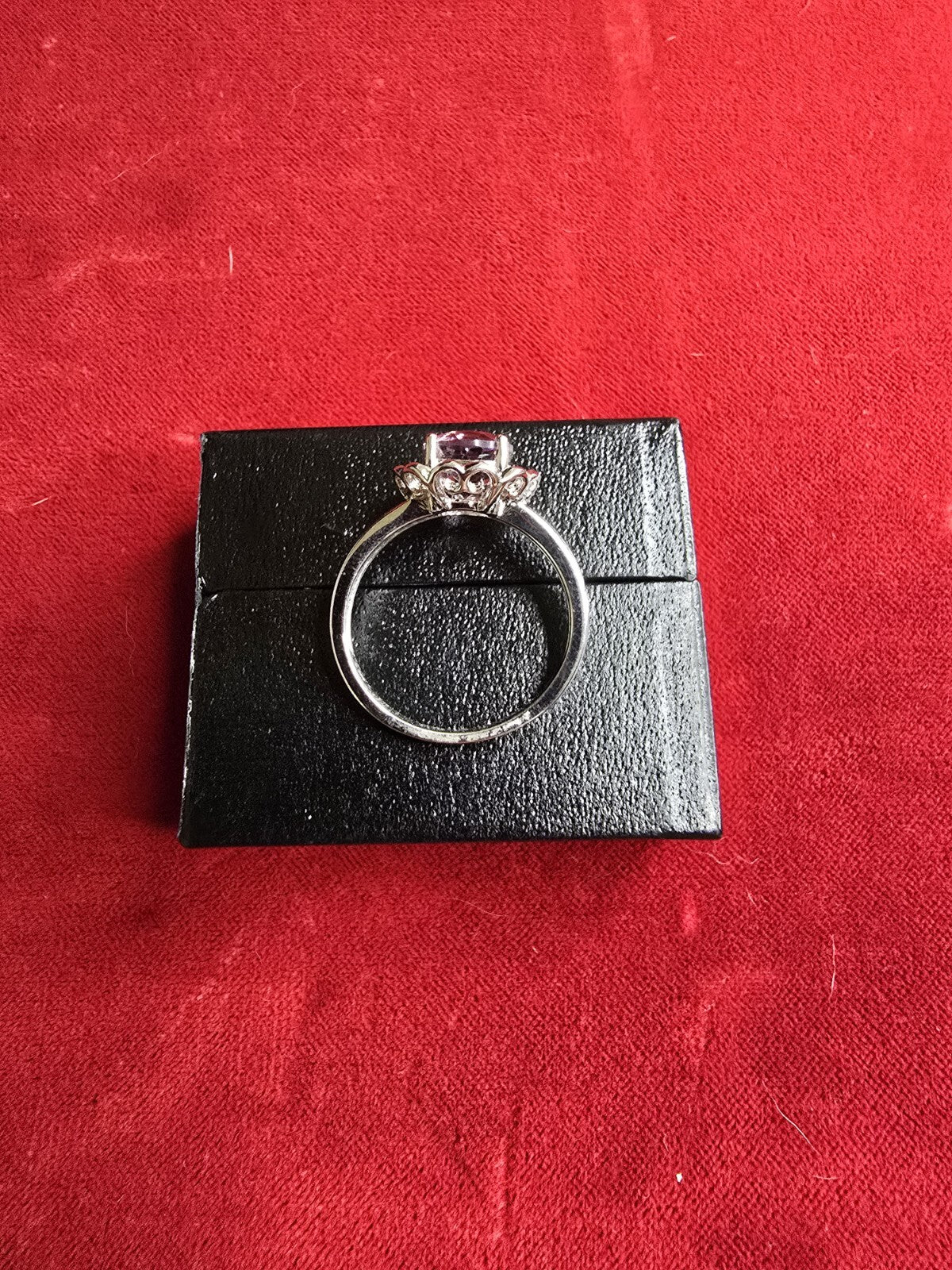 Gorgeous Sterling Silver & Amethyst Dress Ring - Size R½