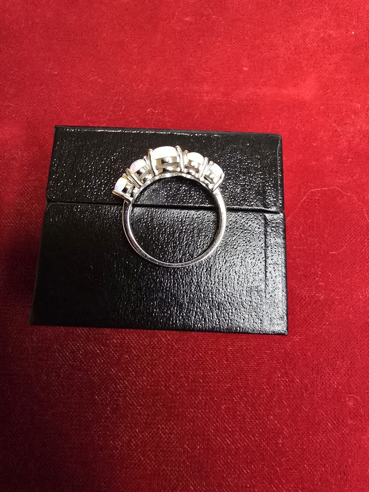 Gorgeous Sterling Silver & White Opal 5 Stone Ring - Various Sizes, Please...