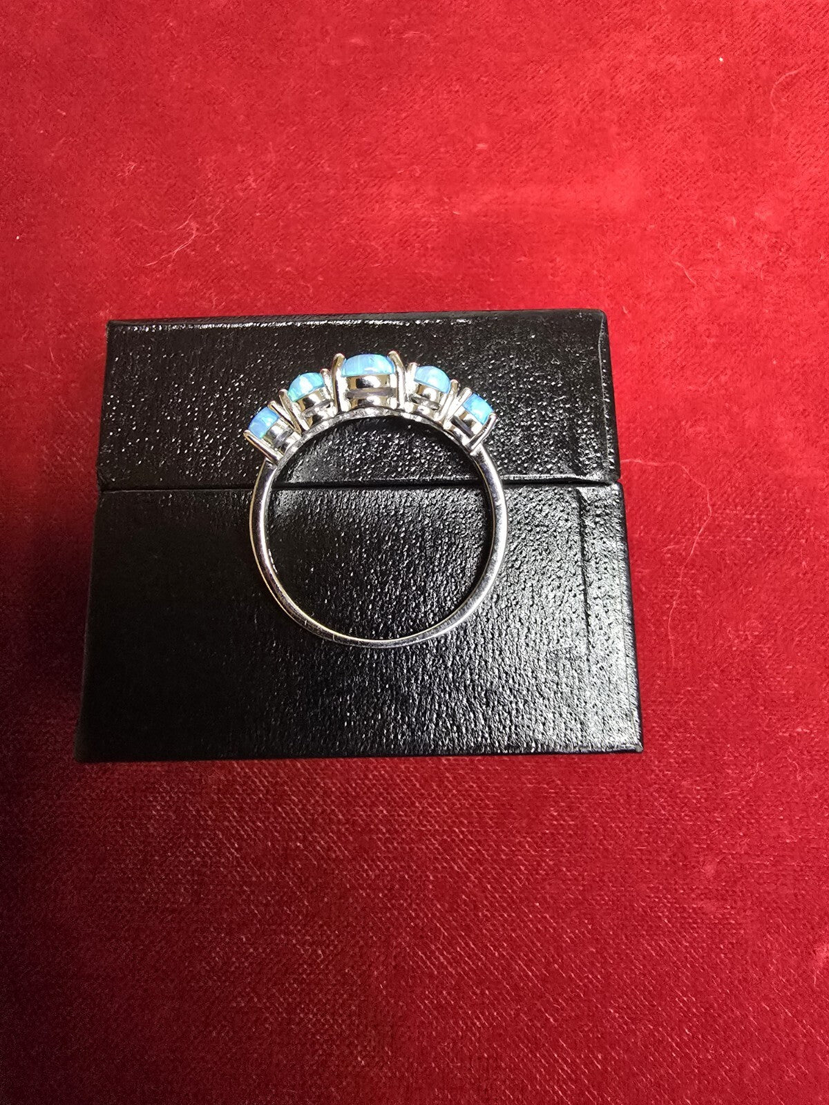 Gorgeous Sterling Silver 5 Stone Blue Opal Dress Ring - Various Please Select