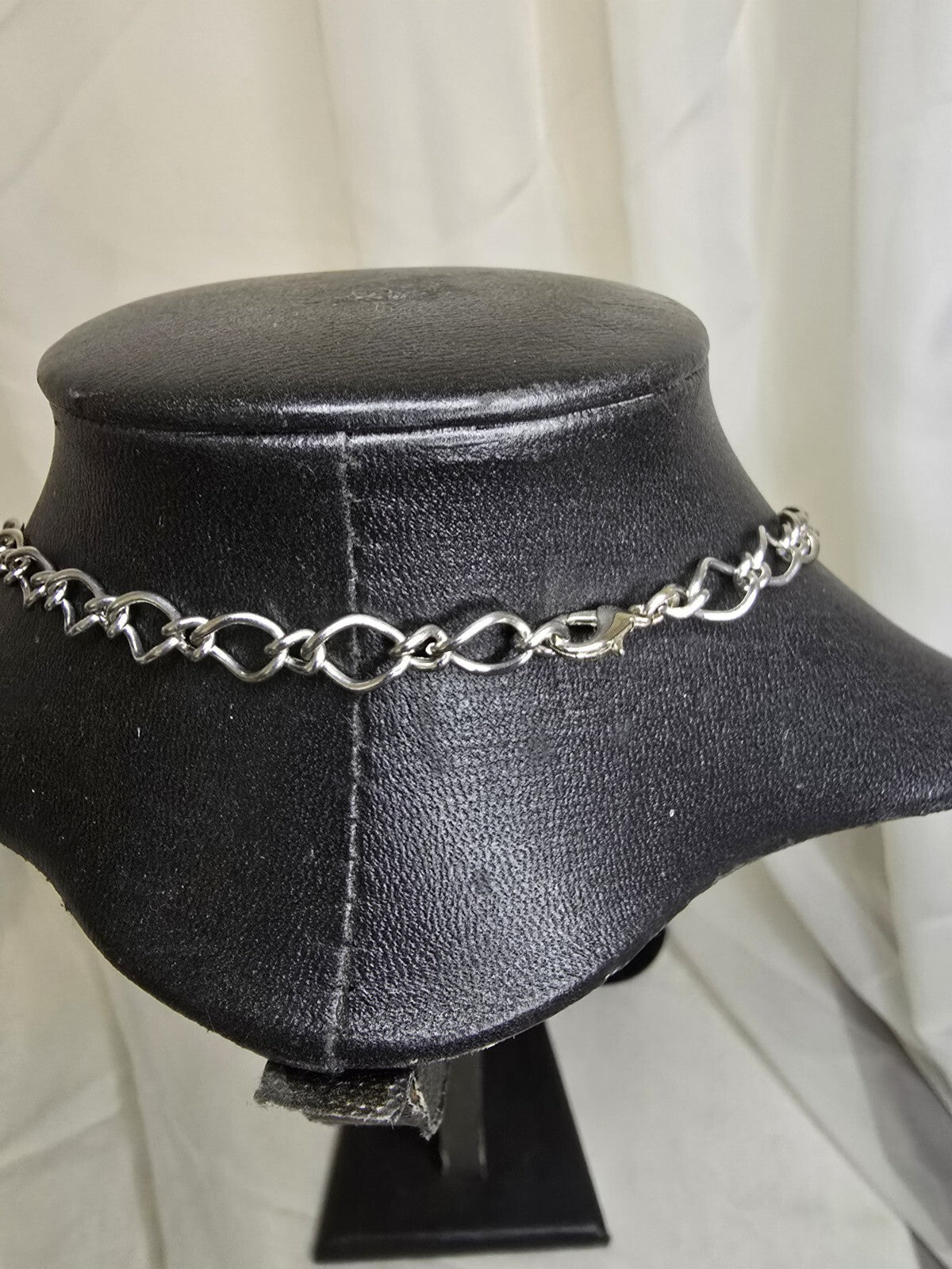 Fantastic Amber Necklace on White Metal Chain - 21 Inches
