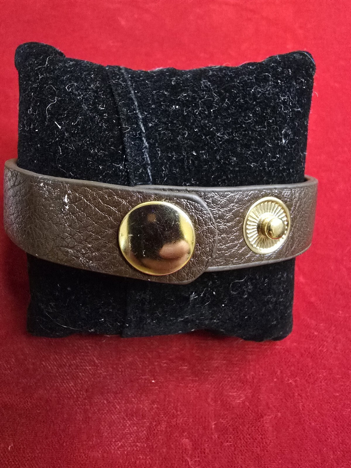 Diamanté Bow Bracelet with Leather Strap - Adjustable