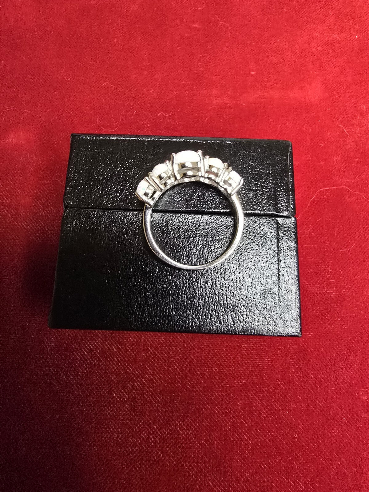 Gorgeous Sterling Silver & White Opal 5 Stone Ring - Various Sizes, Please...
