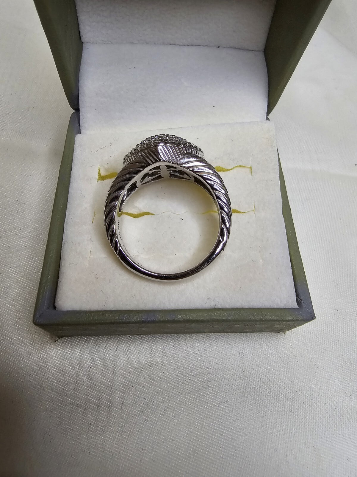 Sterling Silver Judith Ripka Chunky Heart Ring - Size U - Original Box