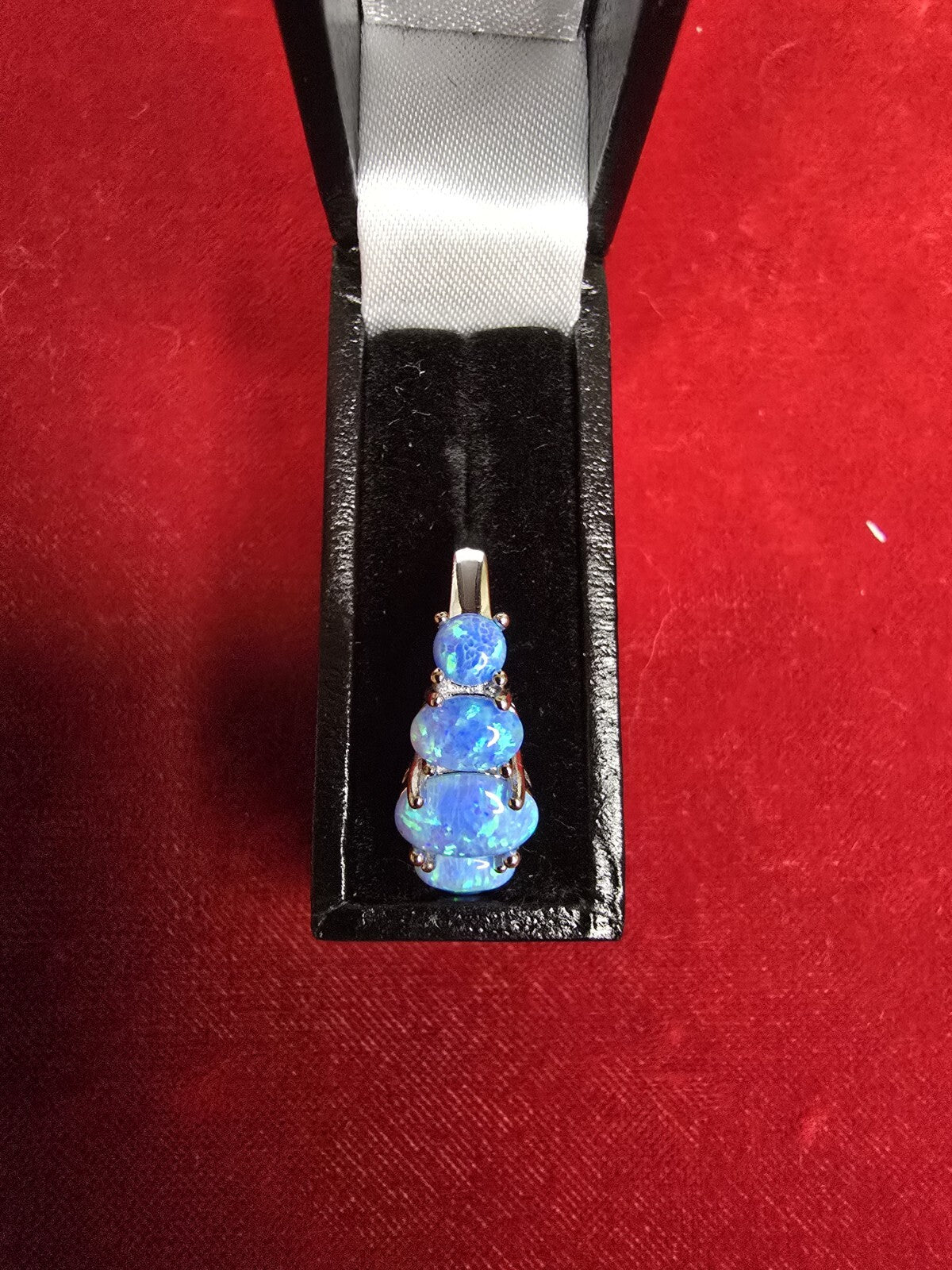 Gorgeous Sterling Silver 5 Stone Blue Opal Dress Ring - Various Please Select