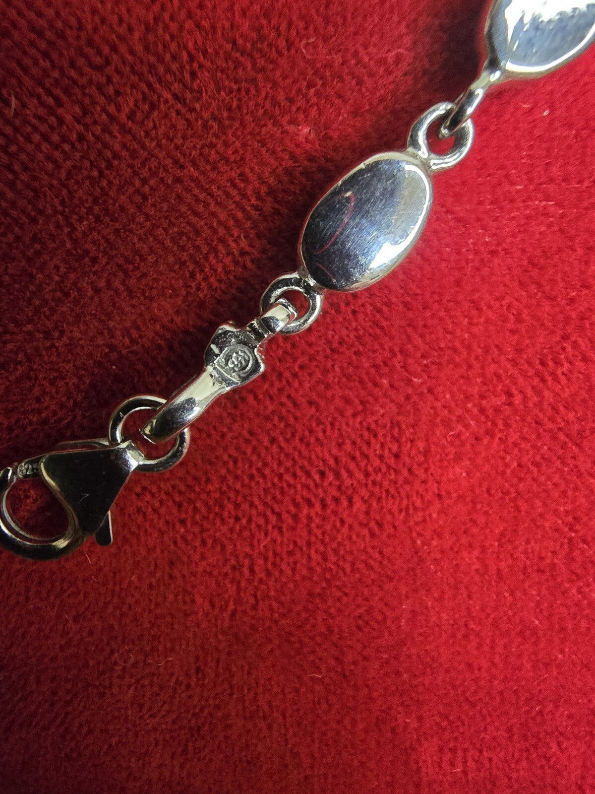 Fabulous Blue Opal & Sterling Silver Bracelet - 7 Inches - RRP £74.95