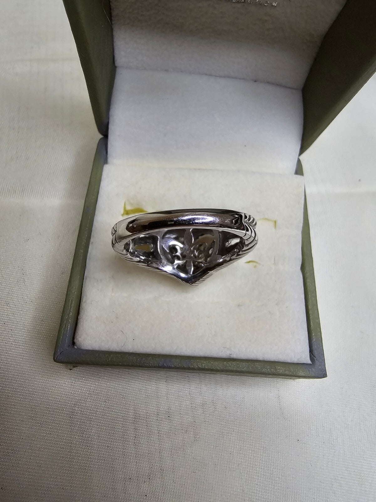 Sterling Silver Judith Ripka Chunky Heart Ring - Size U - Original Box