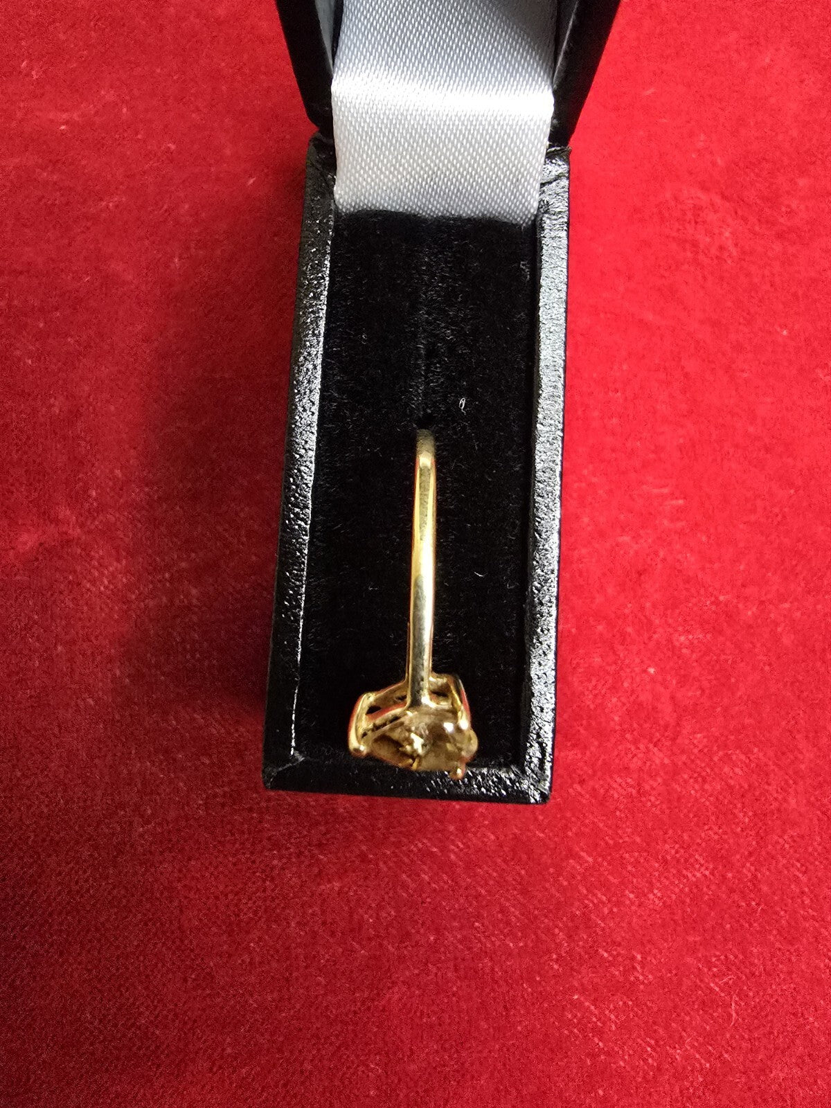 Elegant 10ct Gold & Champagne Spinel Solitaire Dress Ring - Size R