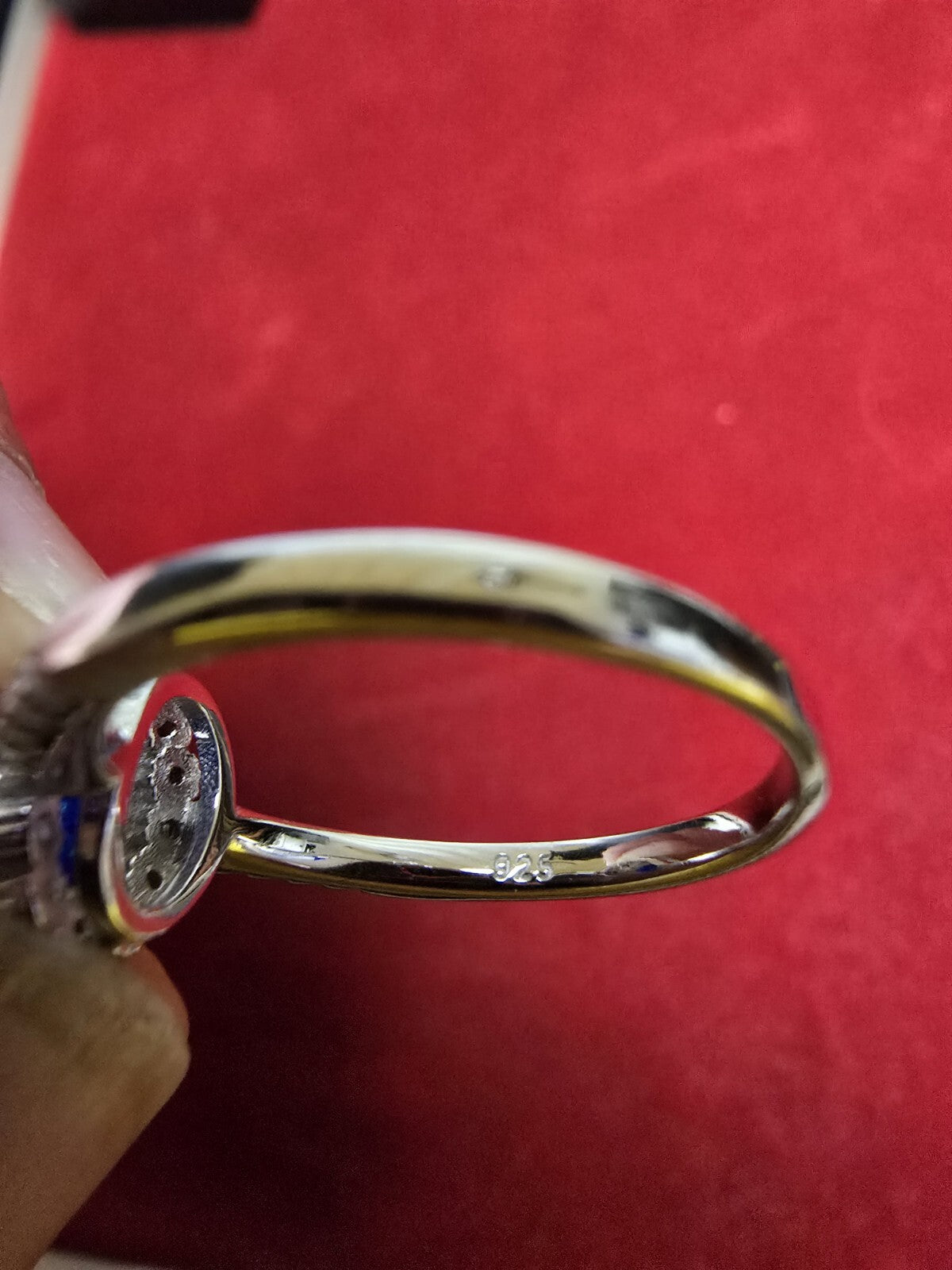 Stunning Blue Opal & Sterling Silver Halo Dress Ring - Various Sizes Please...
