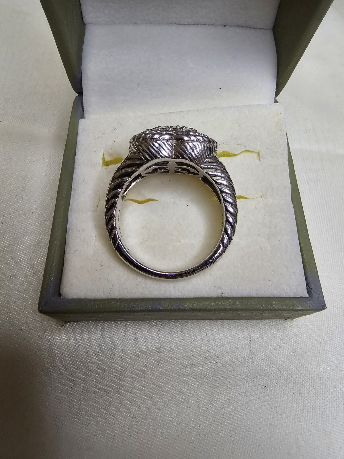 Sterling Silver Judith Ripka Chunky Heart Ring - Size U - Original Box