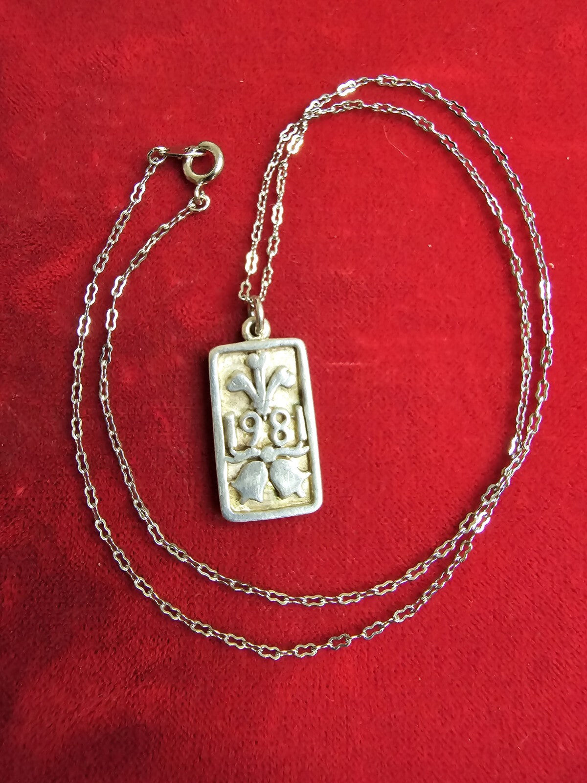 Sterling Silver Pendant & Necklace - Charles & Diana Wedding