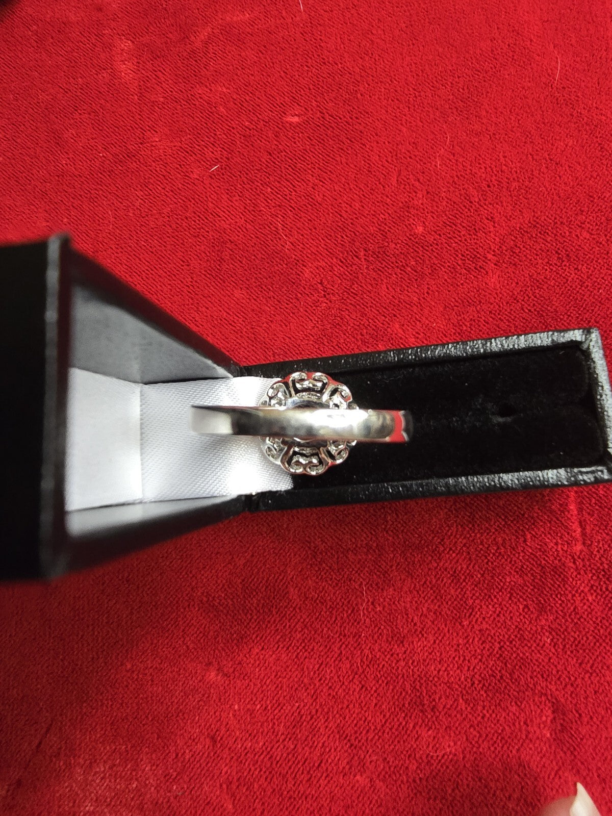 Gorgeous Sterling Silver & Amethyst Dress Ring - Size R½