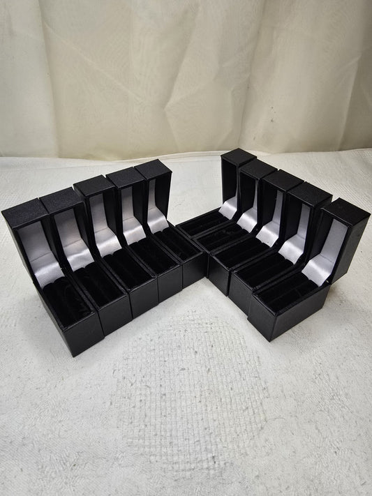Slim Ring Boxes - Perfect For Storage Or Posting - 10 For £20 - Black