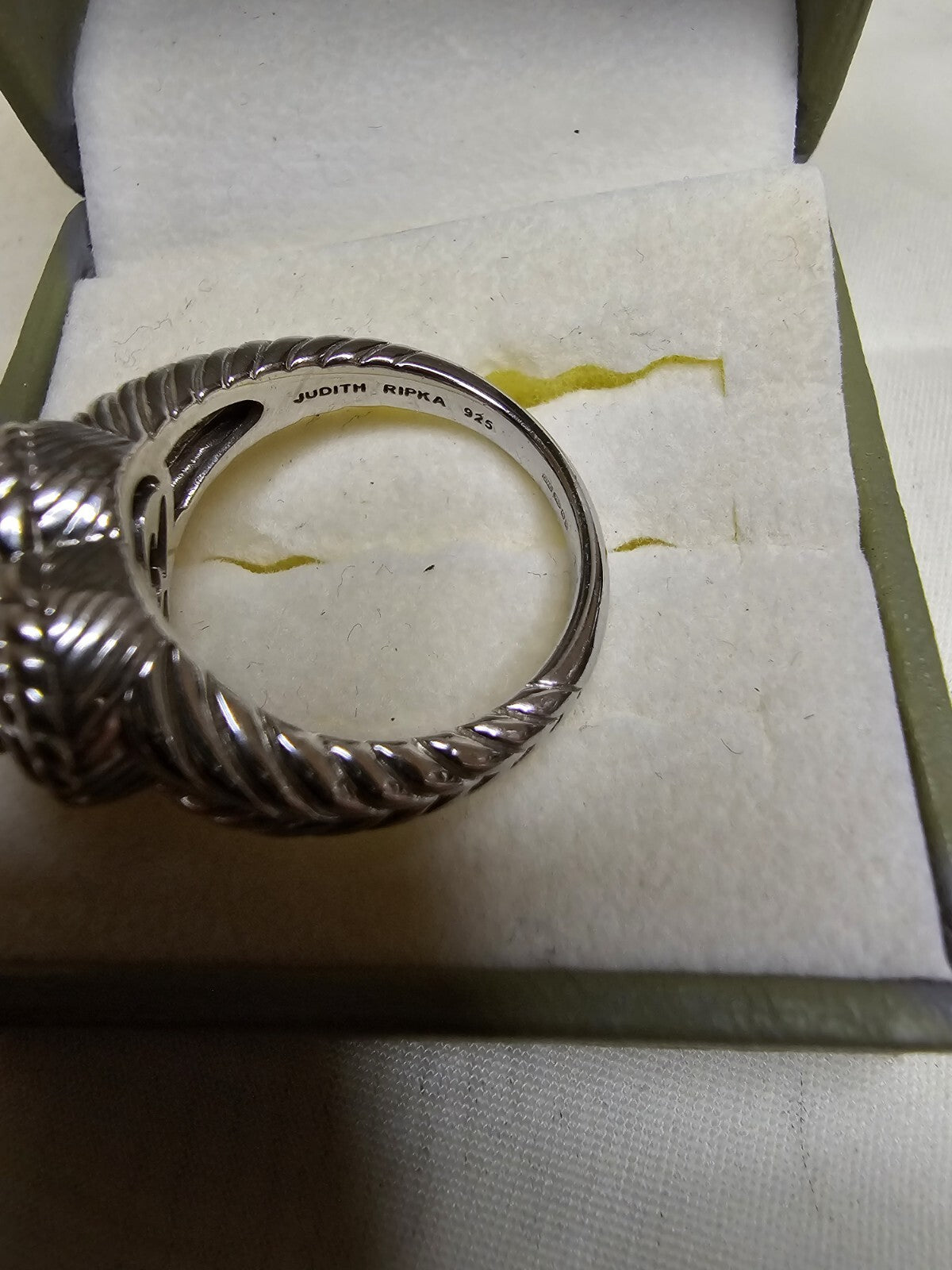 Sterling Silver Judith Ripka Chunky Heart Ring - Size U - Original Box